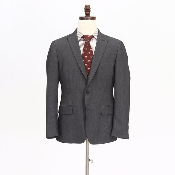 John Varvatos 40R Gray Solid 2-Button Sport Coat Blazer Jacket O623 - Picture 1 of 11